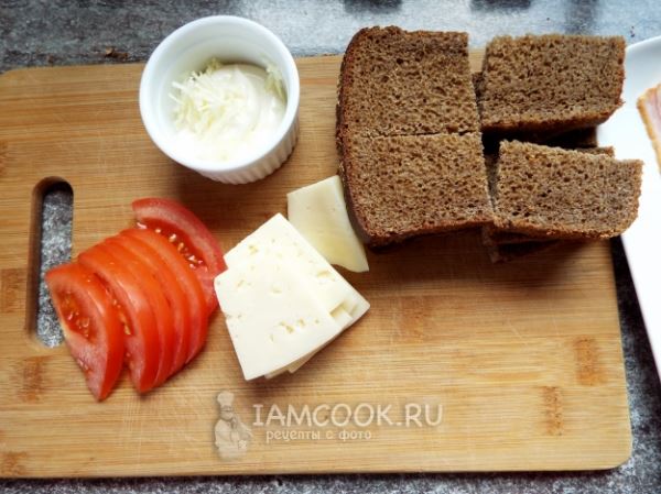 Бутерброды с сыром и беконом на мангале