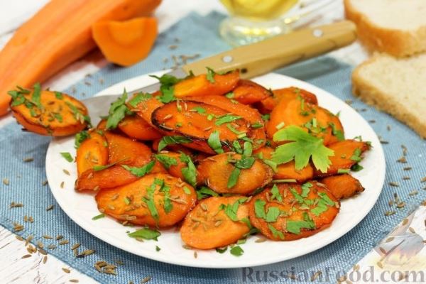 Карамелизированная жареная морковь