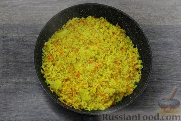 Каша из булгура с рисом и овощами